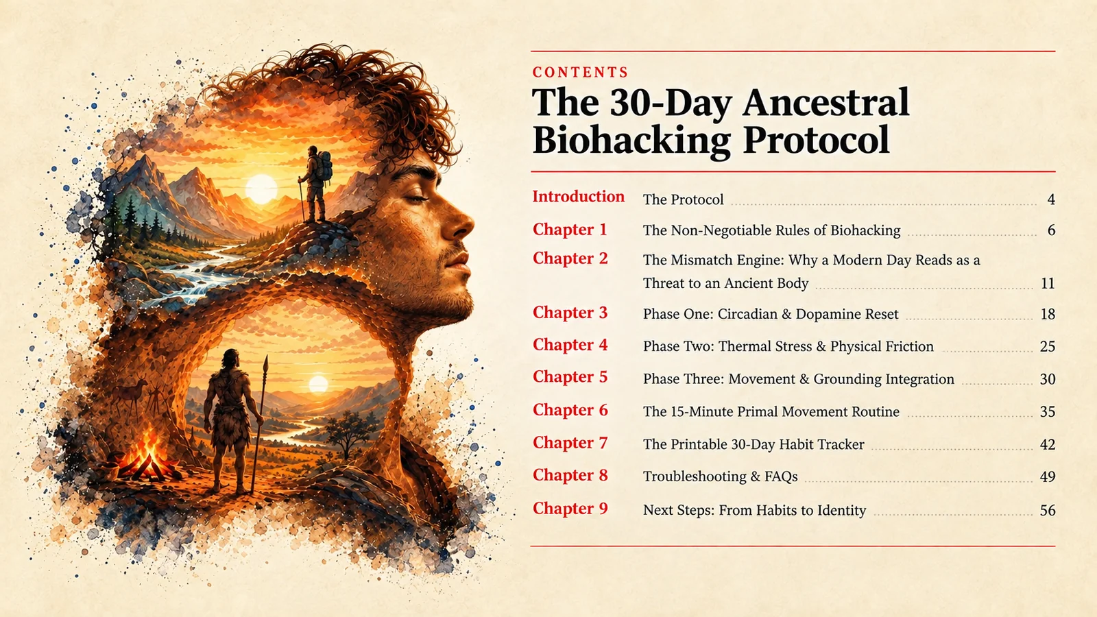 Book 3 contents — The 30-Day Ancestral Biohacking Protocol